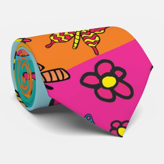 蝶と花 ネクタイ (ロール)