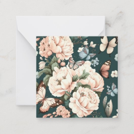 蝶と花 ノートカード (正面)