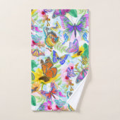 蝶と花 バスタオルセット (ハンドタオル)