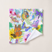 蝶と花 バスタオルセット (ウォッシュタオル)