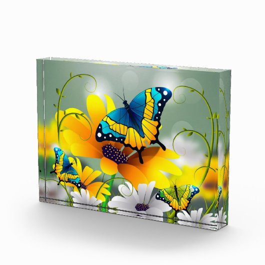 蝶と花  フォトブロック (右)