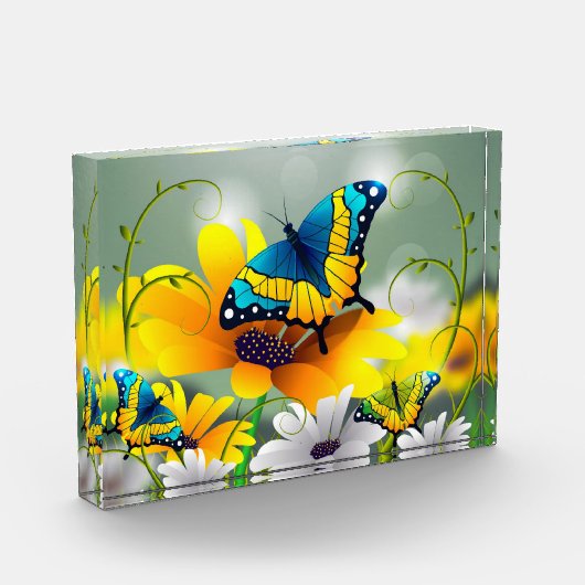 蝶と花  フォトブロック (左)