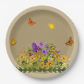 蝶と花 ペーパープレート (正面)