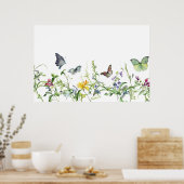 蝶と花 ポスター (キッチン)