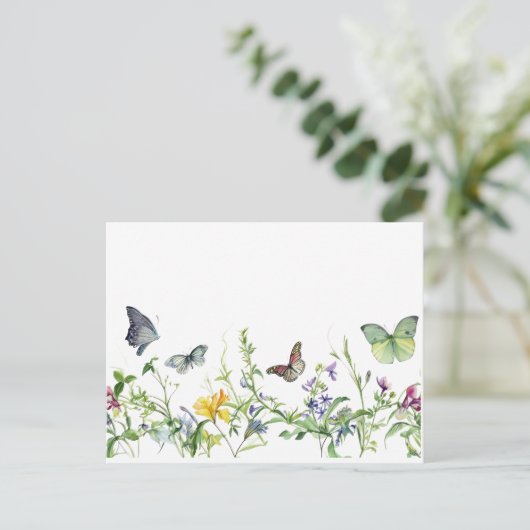 蝶と花 ポストカード (スタンド正面)