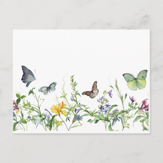 蝶と花 ポストカード (正面)