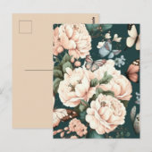 蝶と花 ポストカード (正面/裏面)