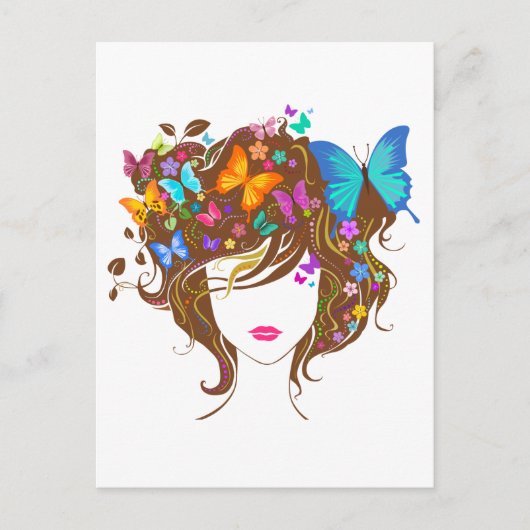 蝶と花 ポストカード (正面)