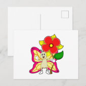 蝶と花 ポストカード (正面/裏面)