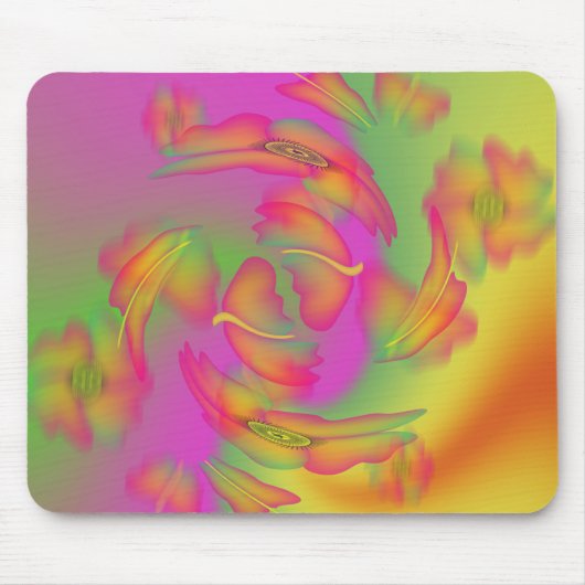 蝶と花 マウスパッド (正面)