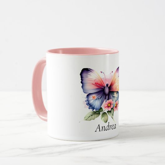蝶と花 マグカップ (正面左)