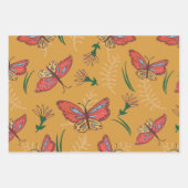 蝶と花 ラッピングペーパーシート (正面)