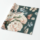 蝶と花 ラッピングペーパー (アンロールド)
