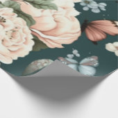 蝶と花 ラッピングペーパー (角)