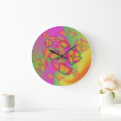 蝶と花 ラージ壁時計 (ホーム)