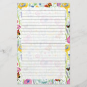 蝶と花 便箋 (正面)