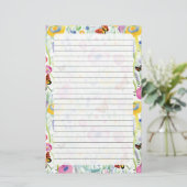 蝶と花 便箋 (スタンド正面)