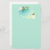 蝶と花 便箋 (正面/裏面)