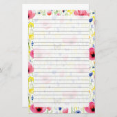 蝶と花 便箋 (正面/裏面)