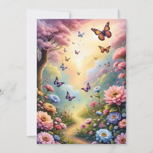 蝶と花 招待状 (正面)