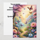 蝶と花 招待状 (正面/裏面)