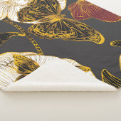 蝶と花：春ボホパターン シェルパブランケット (3/4)