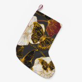 蝶と花：春ボホパターン スモールクリスマスストッキング (正面 (吊り時))