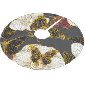 蝶と花：春ボホパターン ブラッシュドポリエステルツリースカート (アングル)