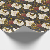 蝶と花:春ボホパターン ラッピングペーパー (角)