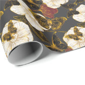 蝶と花:春ボホパターン ラッピングペーパー (ロールコーナー)