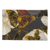 蝶と花：春ボホパターン 枕カバー (裏面)