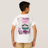 蝶と花 – 自然の繊細な踊り Tシャツ (裏面フル)