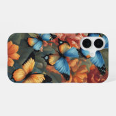 蝶と花 iPhone 16ケース (裏面横)