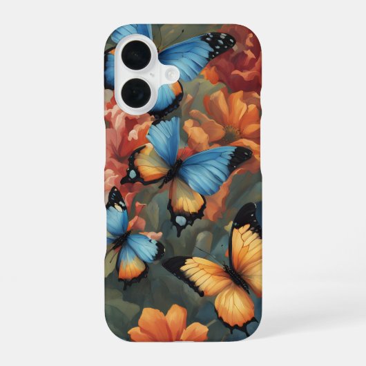 蝶と花 iPhone 16ケース (裏面)