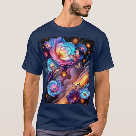 蝶と花 Tシャツ (正面)