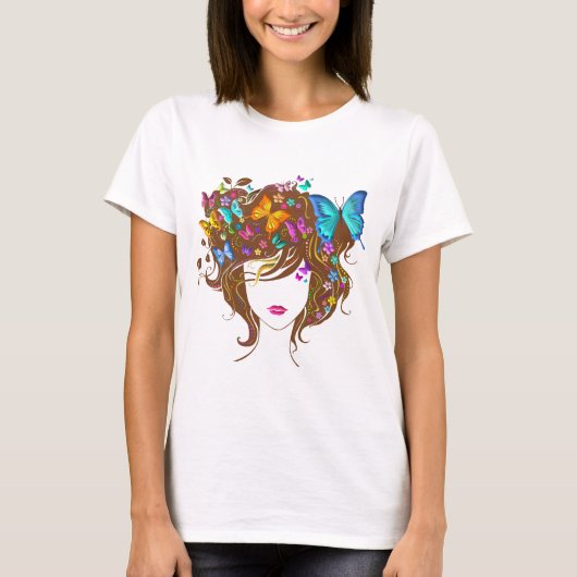 蝶と花 Tシャツ (正面)