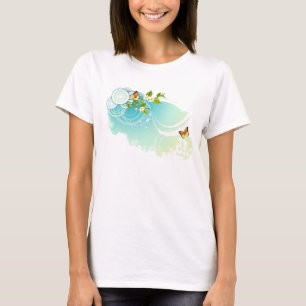 蝶と花 Tシャツ