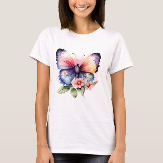 蝶と花 Tシャツ