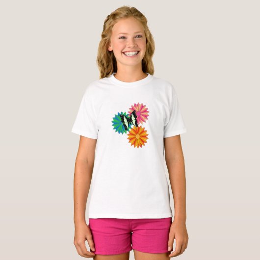 蝶と花 Tシャツ (正面フル)