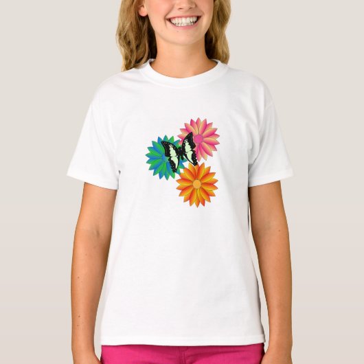 蝶と花 Tシャツ (正面)