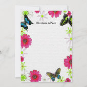蝶と花inモザイクブライダルシャワー 招待状 (裏面)