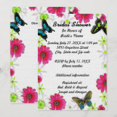 蝶と花inモザイクブライダルシャワー 招待状 (正面/裏面)