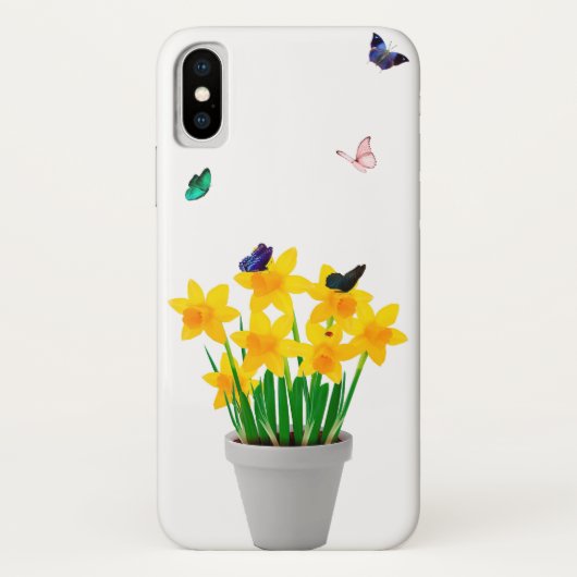 蝶と花iPhone Xケース Case-Mate iPhoneケース (裏面)