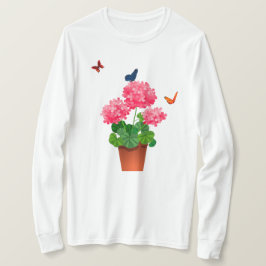 蝶と花Tシャツ Tシャツ
