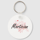 蝶と芸術的モルチスの仕事デザイン キーホルダー (正面)