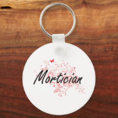 蝶と芸術的モルチスの仕事デザイン キーホルダー (正面)