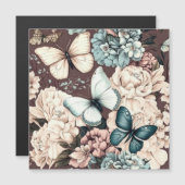 蝶と茶色の花 (正面/裏面)