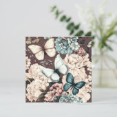 蝶と茶色の花 サンキューカード (スタンド正面)