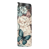 蝶と茶色の花 タンブラー (回転右)