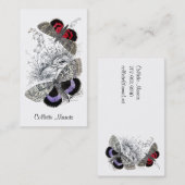 蝶と葉の呼出しカード 名刺 (正面/裏面)